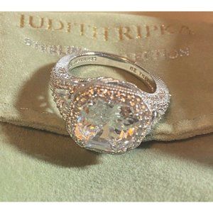 Judith Ripka 925SS 6.20ct Diamonique Asscher Cut